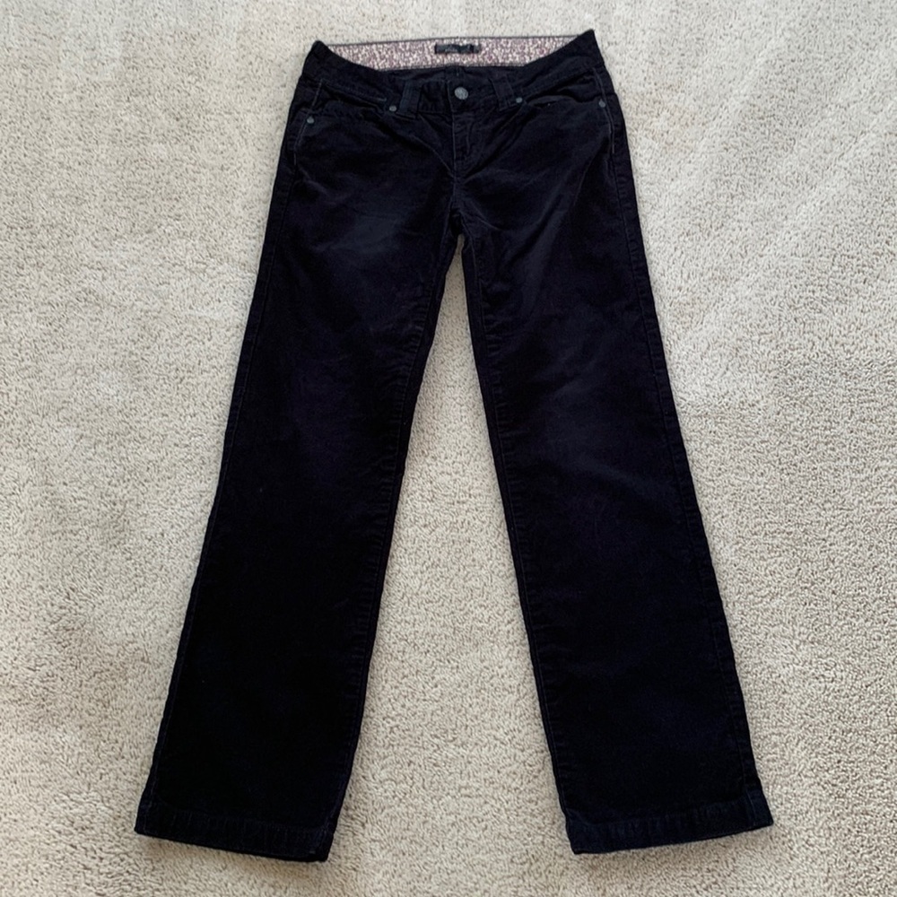 EUC Prana Trinity Black Corduroy Pants